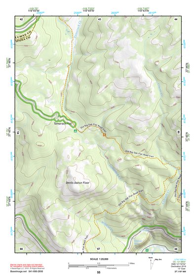 37119NW Page 55 Yosemite Valley Topo Preview 1