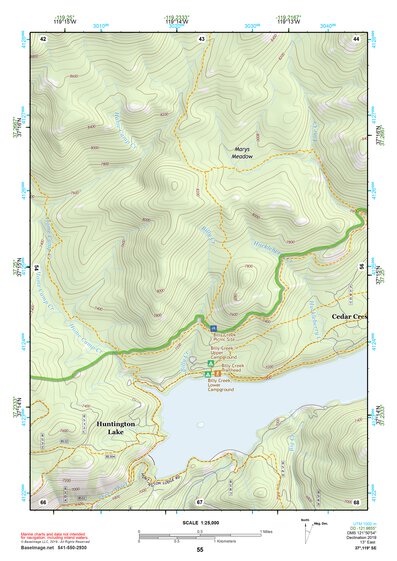 37119SE Page 55 Shaver Lake Topo Preview 1