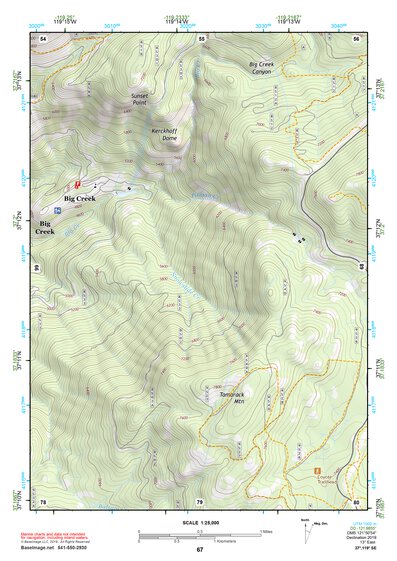 37119SE Page 67 Shaver Lake Topo Preview 1