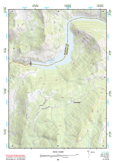 37119SE Page 74 Shaver Lake Topo Preview 1