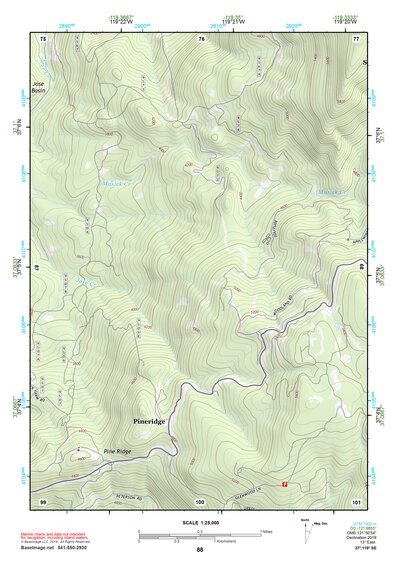 37119SE Page 88 Shaver Lake Topo Preview 1
