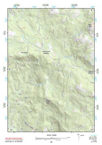 37119SE Page 91 Shaver Lake Topo Preview 1