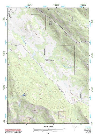 37119SE Page 98 Shaver Lake Topo Preview 1