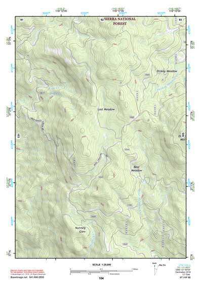 37119SE Page 104 Shaver Lake Topo Preview 1