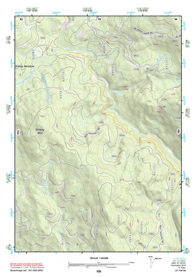 37119SE Page 105 Shaver Lake Topo Preview 1