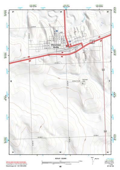 38102NE Page 40 Cheyenne Wells Topo Preview 1