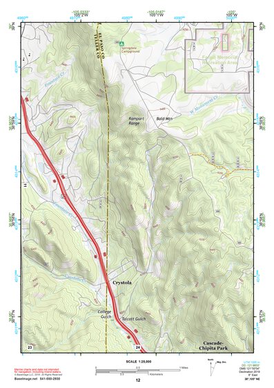 38105NE Page 12 Pikes Peak Topo Preview 1