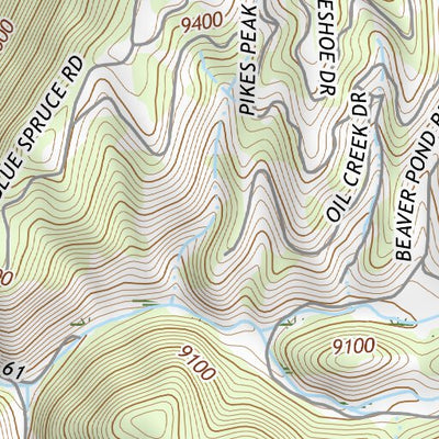 38105NE Page 33 Pikes Peak Topo Preview 3