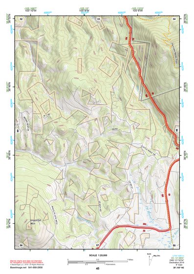 38105NE Page 45 Pikes Peak Topo Preview 1