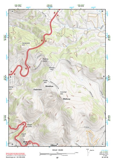 38105NE Page 57 Pikes Peak Topo Preview 1
