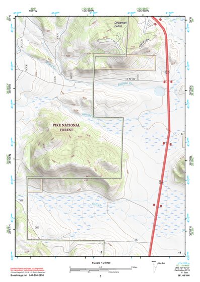38105NW Page 1 Pikes Peak Topo Preview 1