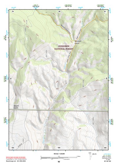38106NW Page 92 Gunnison Topo Preview 1
