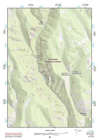 38107NE Page 92 Paonia Topo Preview 1