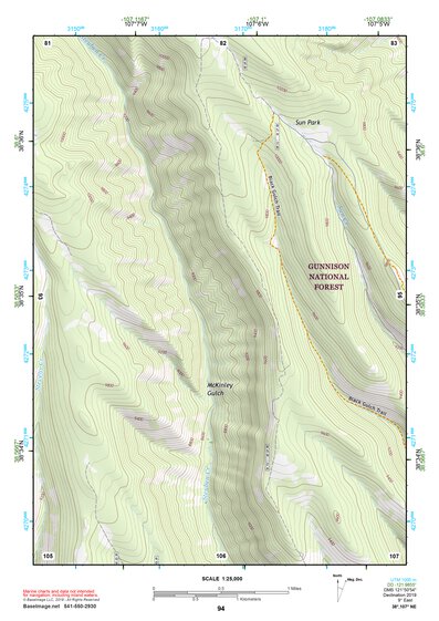38107NE Page 94 Paonia Topo Preview 1