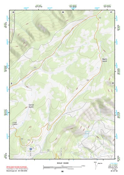 38107NE Page 98 Paonia Topo Preview 1