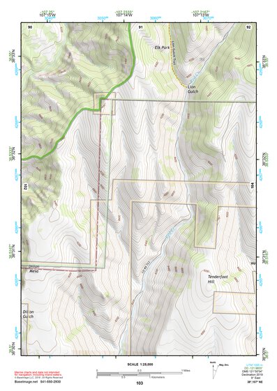 38107NE Page 103 Paonia Topo Preview 1