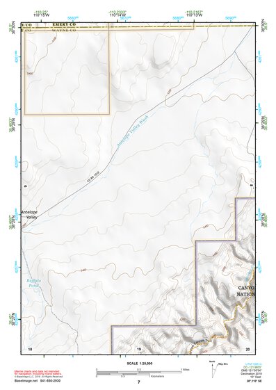38110SE Page 7 Hanksville Topo Preview 1