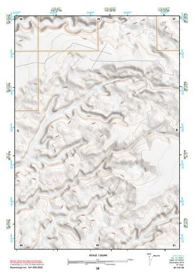 38110SE Page 38 Hanksville Topo Preview 1