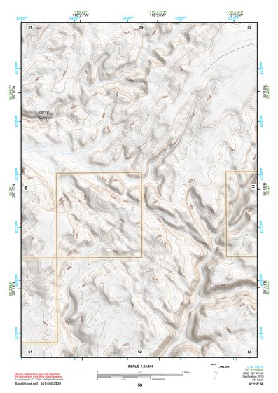38110SE Page 50 Hanksville Topo Preview 1