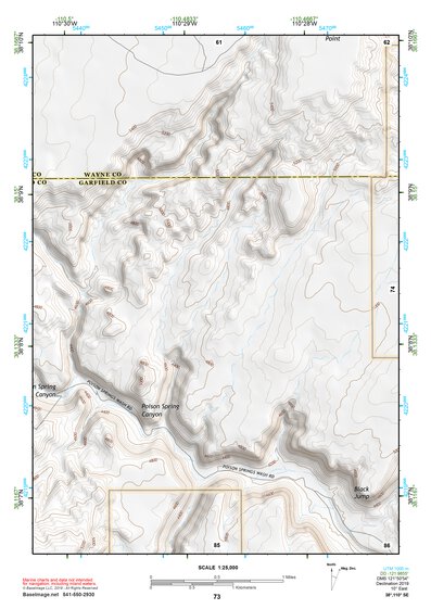 38110SE Page 73 Hanksville Topo Preview 1