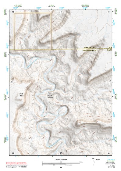 38110SE Page 75 Hanksville Topo Preview 1