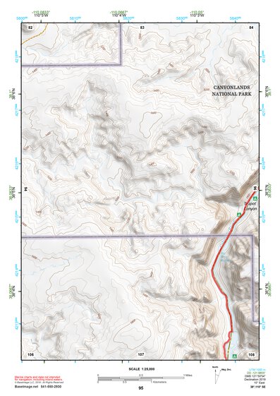 38110SE Page 95 Hanksville Topo Preview 1