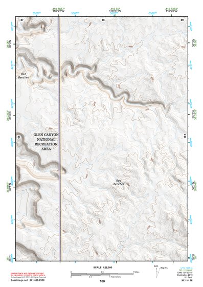 38110SE Page 100 Hanksville Topo Preview 1