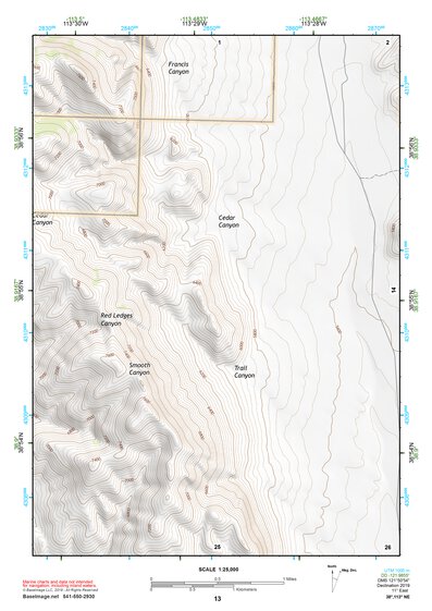 38113NE Page 13 Wah Wah Mountains North Topo Preview 1