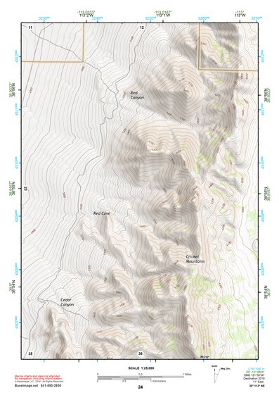 38113NE Page 24 Wah Wah Mountains North Topo Preview 1