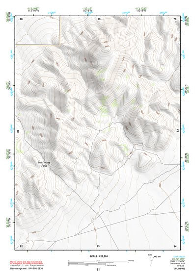 38113NE Page 81 Wah Wah Mountains North Topo Preview 1
