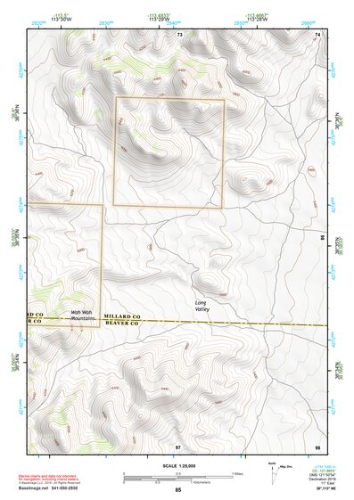 38113NE Page 85 Wah Wah Mountains North Topo Preview 1