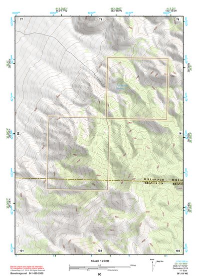 38113NE Page 90 Wah Wah Mountains North Topo Preview 1
