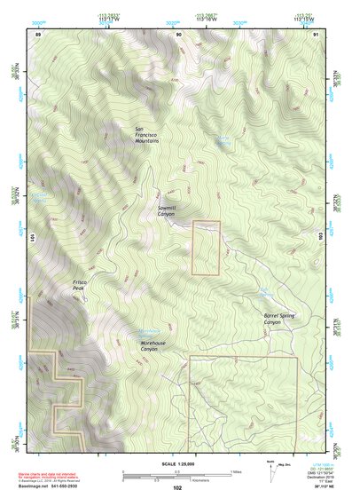 38113NE Page 102 Wah Wah Mountains North Topo Preview 1