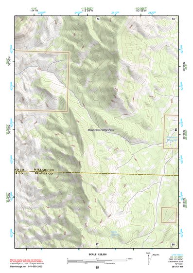 38113NW Page 85 Wah Wah Mountains North Topo Preview 1