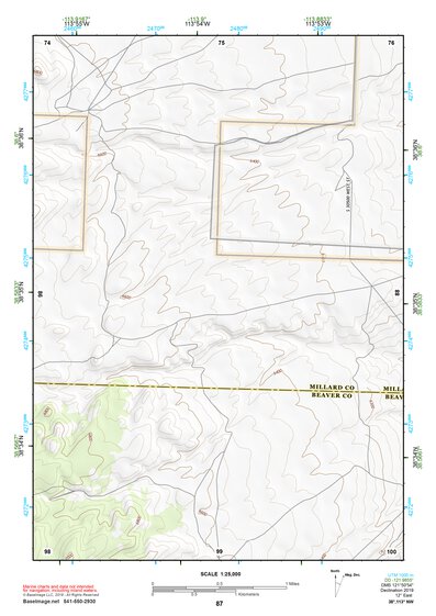 38113NW Page 87 Wah Wah Mountains North Topo Preview 1