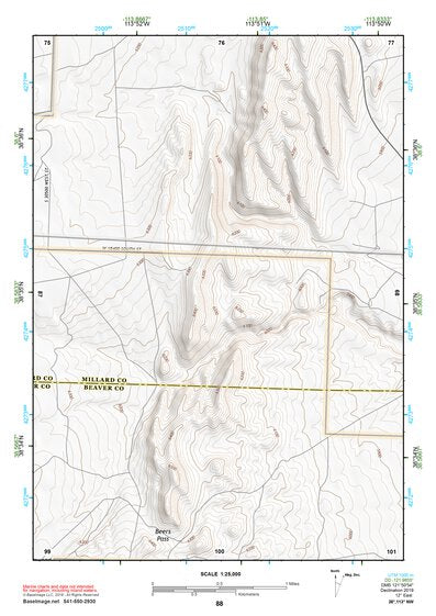 38113NW Page 88 Wah Wah Mountains North Topo Preview 1