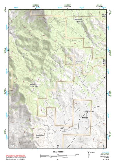 38113SE Page 6 Wah Wah Mountains South Topo Preview 1