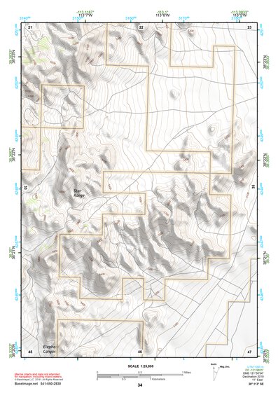 38113SE Page 34 Wah Wah Mountains South Topo Preview 1