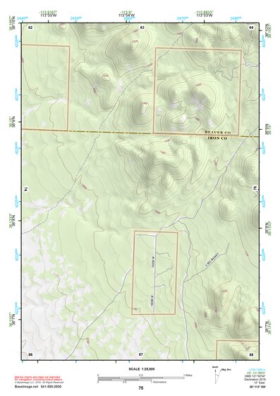 38113SW Page 75 Wah Wah Mountains South Topo Preview 1