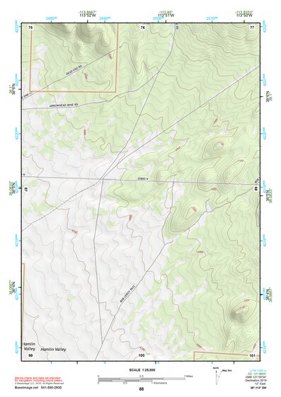 38113SW Page 88 Wah Wah Mountains South Topo Preview 1