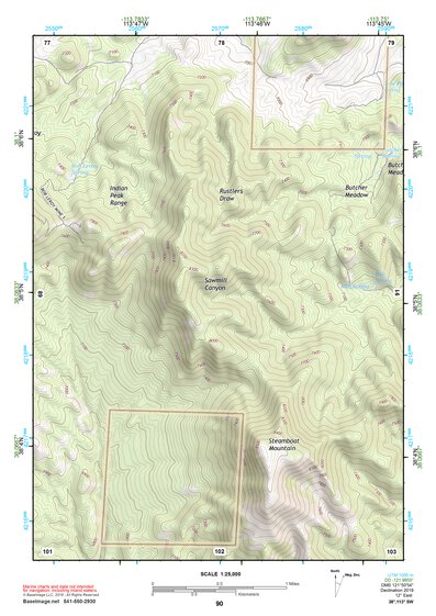 38113SW Page 90 Wah Wah Mountains South Topo Preview 1