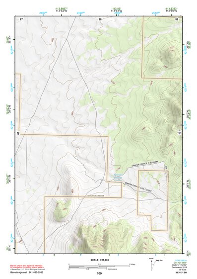 38113SW Page 100 Wah Wah Mountains South Topo Preview 1