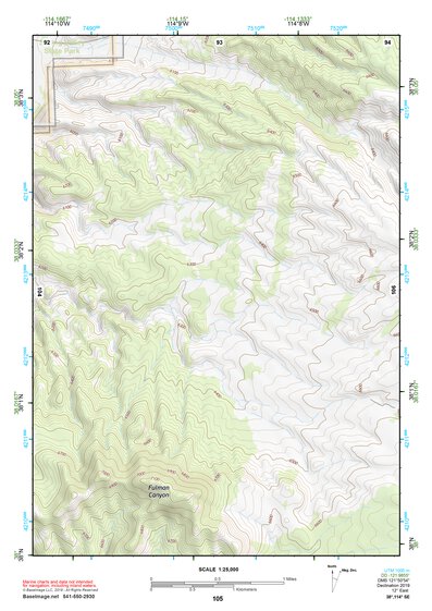 38114SE Page 105 Wilson Creek Range Topo Preview 1