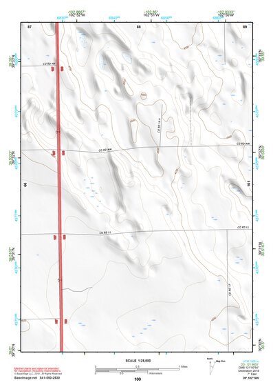 39102NW Page 100 Bonny Reservoir Topo Preview 1