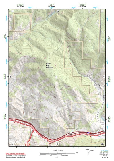 39107NE Page 87 Glenwood Springs Topo Preview 1