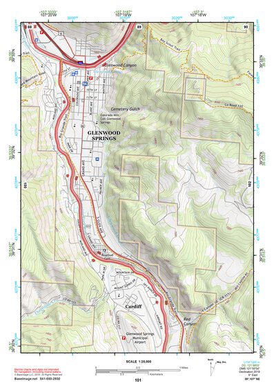 39107NE Page 101 Glenwood Springs Topo Preview 1