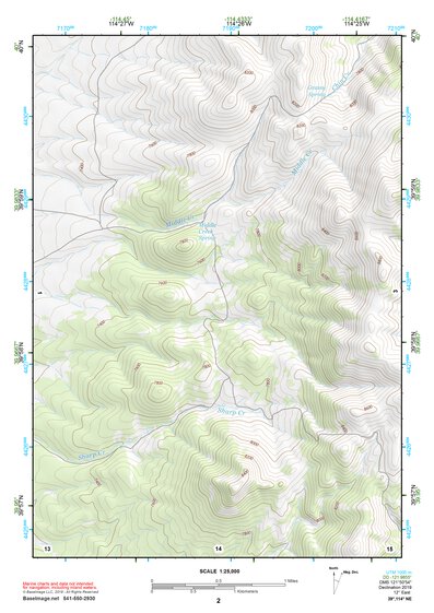 39114NE Page 2 Kern Mountains Topo Preview 1