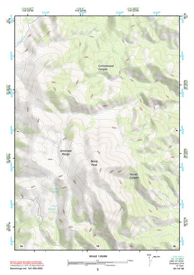 39114NE Page 3 Kern Mountains Topo Preview 1