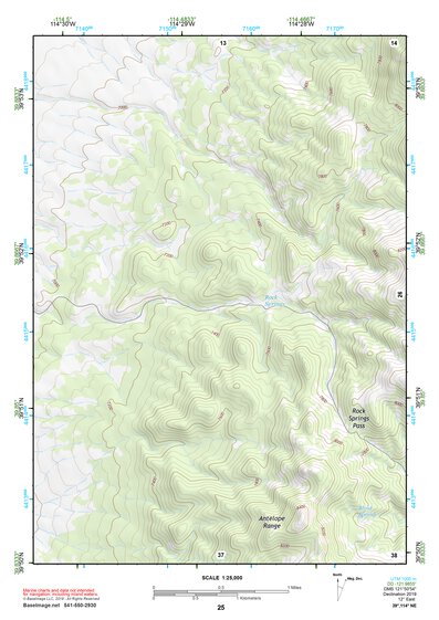 39114NE Page 25 Kern Mountains Topo Preview 1
