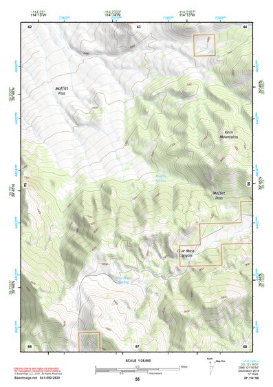 39114NE Page 55 Kern Mountains Topo Preview 1